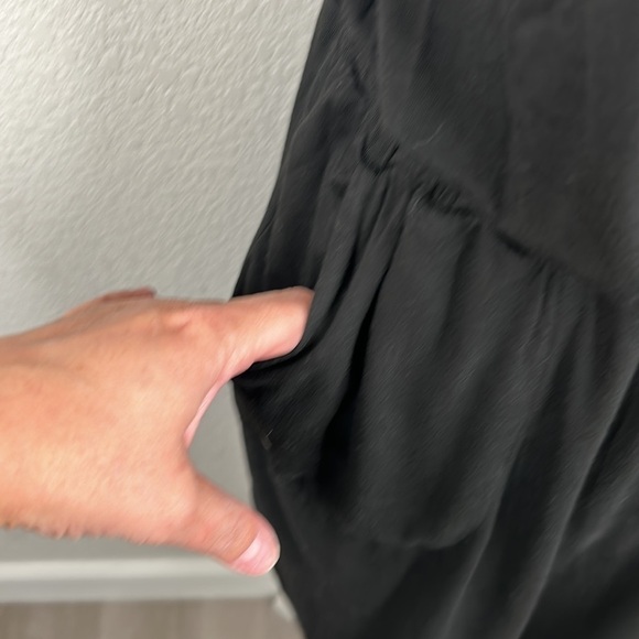 32 Cool Black T-Shirt Drawstring Waist Midi Dress Size Small - Picture 4 of 7